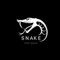 Vector snake simple logo design element.