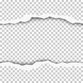 Vector snatched middle of transparent checkered paper background with space for text or ad. Template paper design