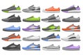 Vector Sneakers Set Royalty Free Stock Photo