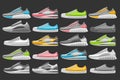 Vector Sneakers Set Royalty Free Stock Photo