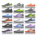 Vector Sneakers Set Royalty Free Stock Photo