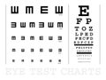 Vector Snellen eye test charts