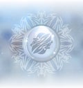 Vector snow globe with zodiac sign Gemini Royalty Free Stock Photo