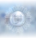 Vector snow globe with zodiac sign Scorpio Royalty Free Stock Photo