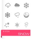 Vector snow icon set Royalty Free Stock Photo