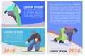 Vector snowboard flyer template
