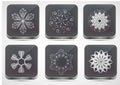 Vector snowflake app icon set. Eps 10 Royalty Free Stock Photo