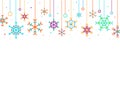 Vector snowflake white background design, winter christmas celebration decorative, holiday season