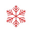 Vector snowflake. Icon snowflakes, cold and cooling. Symbol of winter Royalty Free Stock Photo