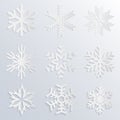 Vector snowflake icons