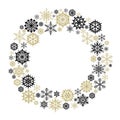 Vector Snowflake Wreath.