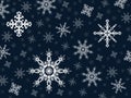 Vector snowflakes on a blue background Royalty Free Stock Photo
