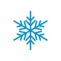 Vector snowflakes Icon template black color editable Royalty Free Stock Photo