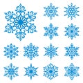 Vector snowflakes set Royalty Free Stock Photo