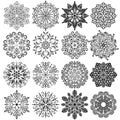 Vector Snowflakes Set