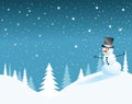 Vector snowman card for christmas