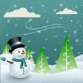 Vector snowman