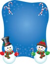 Vector snowpeople background