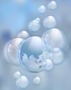 Vector soap bubbles Royalty Free Stock Photo