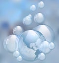 Vector soap bubbles Royalty Free Stock Photo