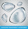 Vector Soap Water Bubbles Set. Transparent Isolated Realistic