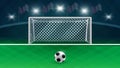 Vector soccer background with realistic net and lighting Royalty Free Stock Photo