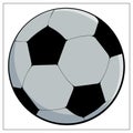 Vector Soccer ball on white background. Vector Flat illustration of football for web design, logo, icon, app, UI Royalty Free Stock Photo