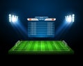 Vector soccer field with scoreboard,vector