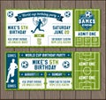 Vector Soccer Party invites Royalty Free Stock Photo