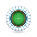 Vector soccer stadium icon. 3d