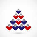 Vector social Christmas tree Royalty Free Stock Photo