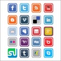 Vector Social Media Icons Royalty Free Stock Photo