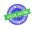 SOCIAL RATING Bicolor Rosette Rubber Watermark