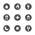 Vector social services icons set