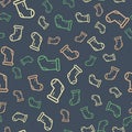 Vector socks seamless pattern on a dark background. multicolored seamless illustration