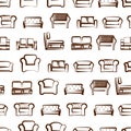 Vector sofas icons