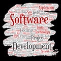 Vector software development project coding technology Royalty Free Stock Photo