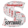 Vector software development project coding technology Royalty Free Stock Photo