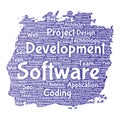 Vector software development project coding technology Royalty Free Stock Photo