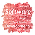 Vector software development project coding technology Royalty Free Stock Photo