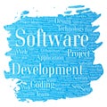 Vector software development project coding technology Royalty Free Stock Photo