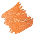 Vector software development project coding technology Royalty Free Stock Photo