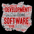 Vector software development project coding technology Royalty Free Stock Photo