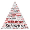 Vector software development project coding technology Royalty Free Stock Photo