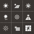 Vector solar energy icon set Royalty Free Stock Photo