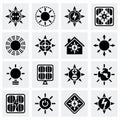 Vector Solar energy icon set Royalty Free Stock Photo