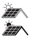 vector solar panel icon Royalty Free Stock Photo