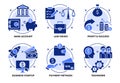 Vector solid concepts of business and finance
