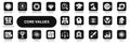 Vector solid icons of core values