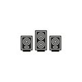 vector sound system speakers - music icon Royalty Free Stock Photo